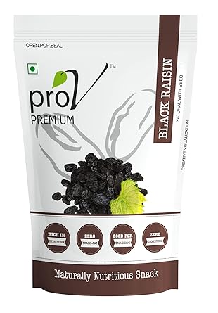 ProV Premium - Black Raisins 250 gm | Seed Kaali Kishmish | Natural Dried & Sweet Dryfruits | Fiberous & Delicious for Snacking - image, photos