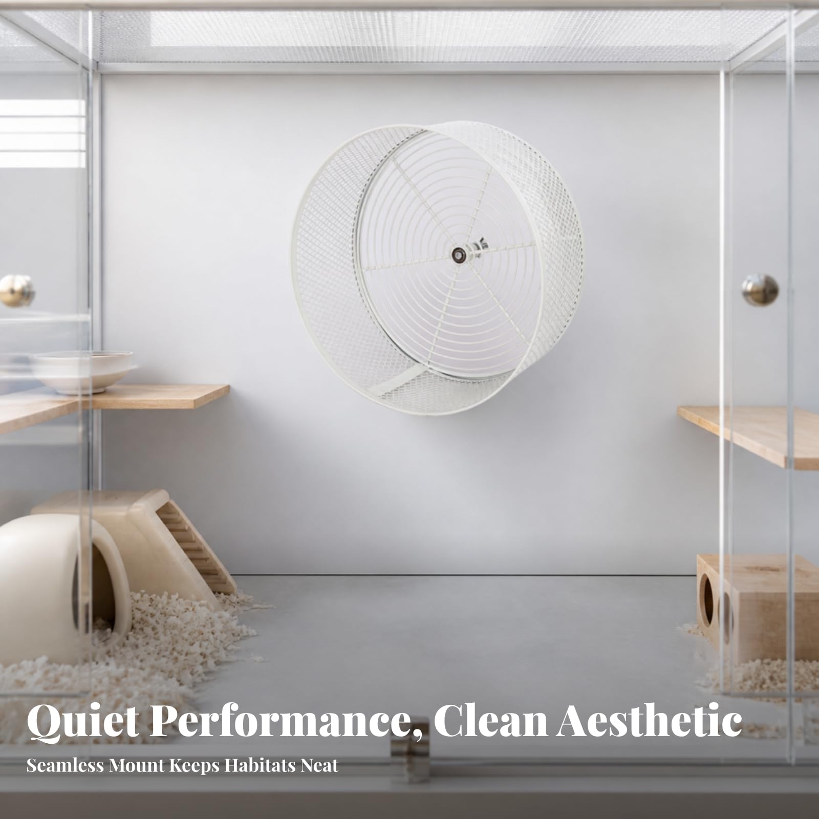 Roue pour Hamster Mural, Noir, 32 Cm