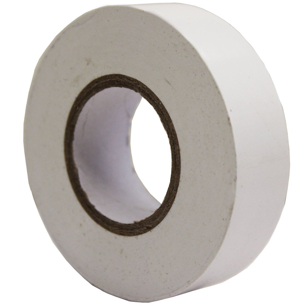 2 X White Electrical PVC Insulation Tape 19Mm X 20M