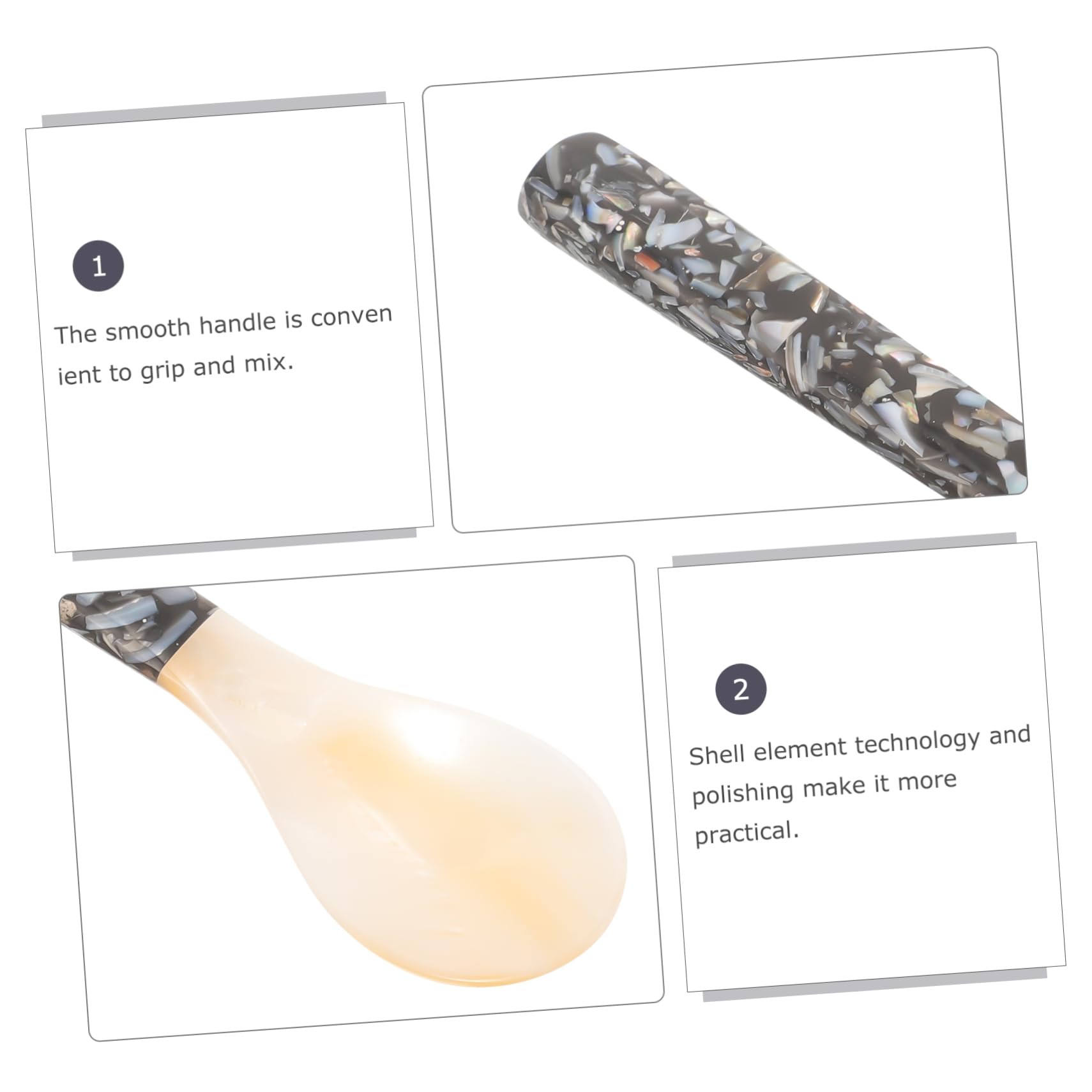 ABOOFAN Shell Spoon Decorative Tableware Adorable Ice Cream and Dessert Spoon for Porridge and More Floral Design for Restaurants and Home Use