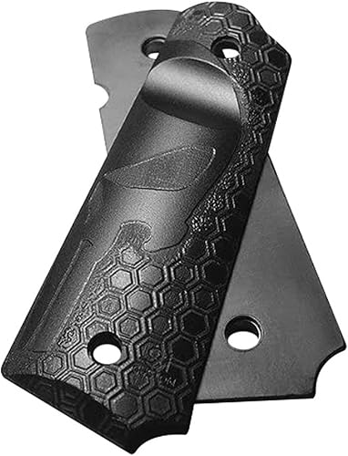Miniatura 7 de Honeycomb Punisher - Extreme Polymer Full Size 1911 Grips Grabado Texturizado (PIX1911-12HC-PUN), Negro -