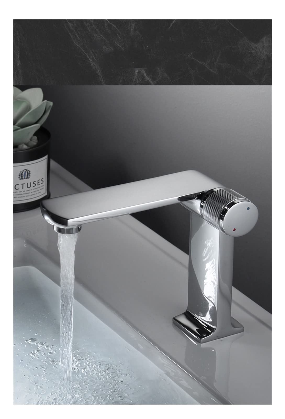 Grue pont monté laiton sans fuite : robinet de lavabo chrome durable
