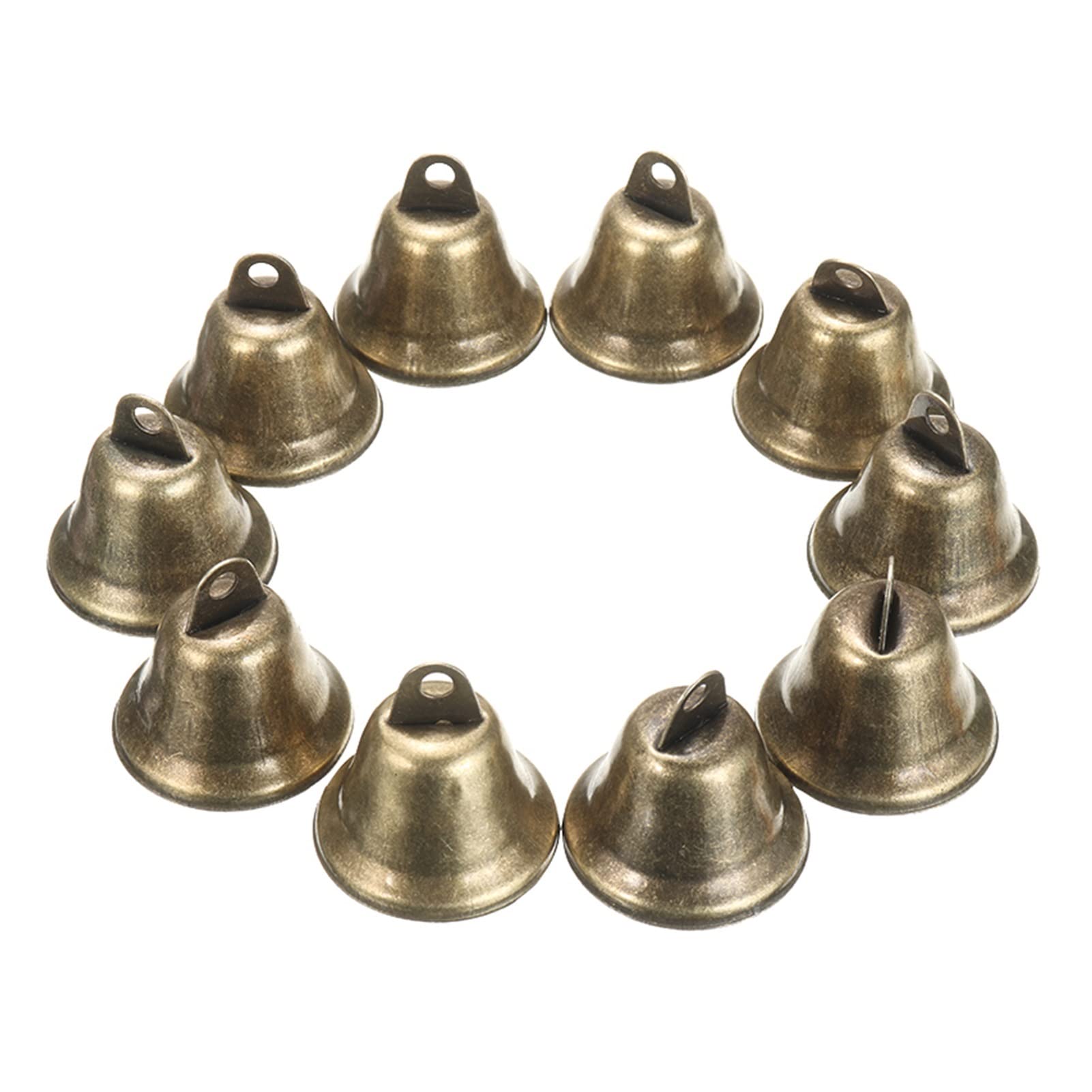 Campane Ornamento per Natale, Piccole Campane di Natale 10 Pezzi 38 mm in Ottone Natalizio