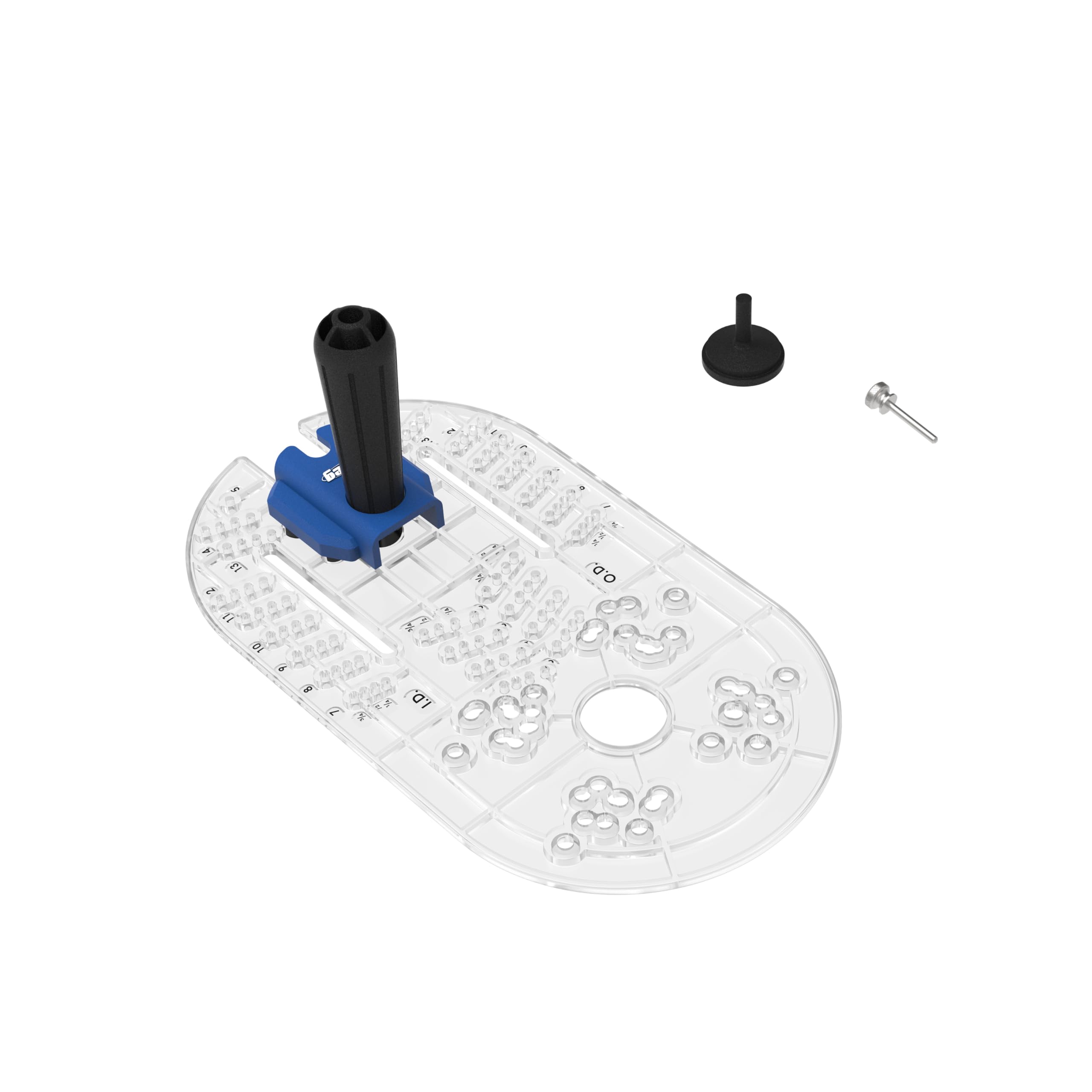 Kreg Trim Router Base Plate - Single Grip Handle for Accurate Routing, Stability & Visibility - For 3-1/2" to 15" Diameter Circles - Fits Most Trim