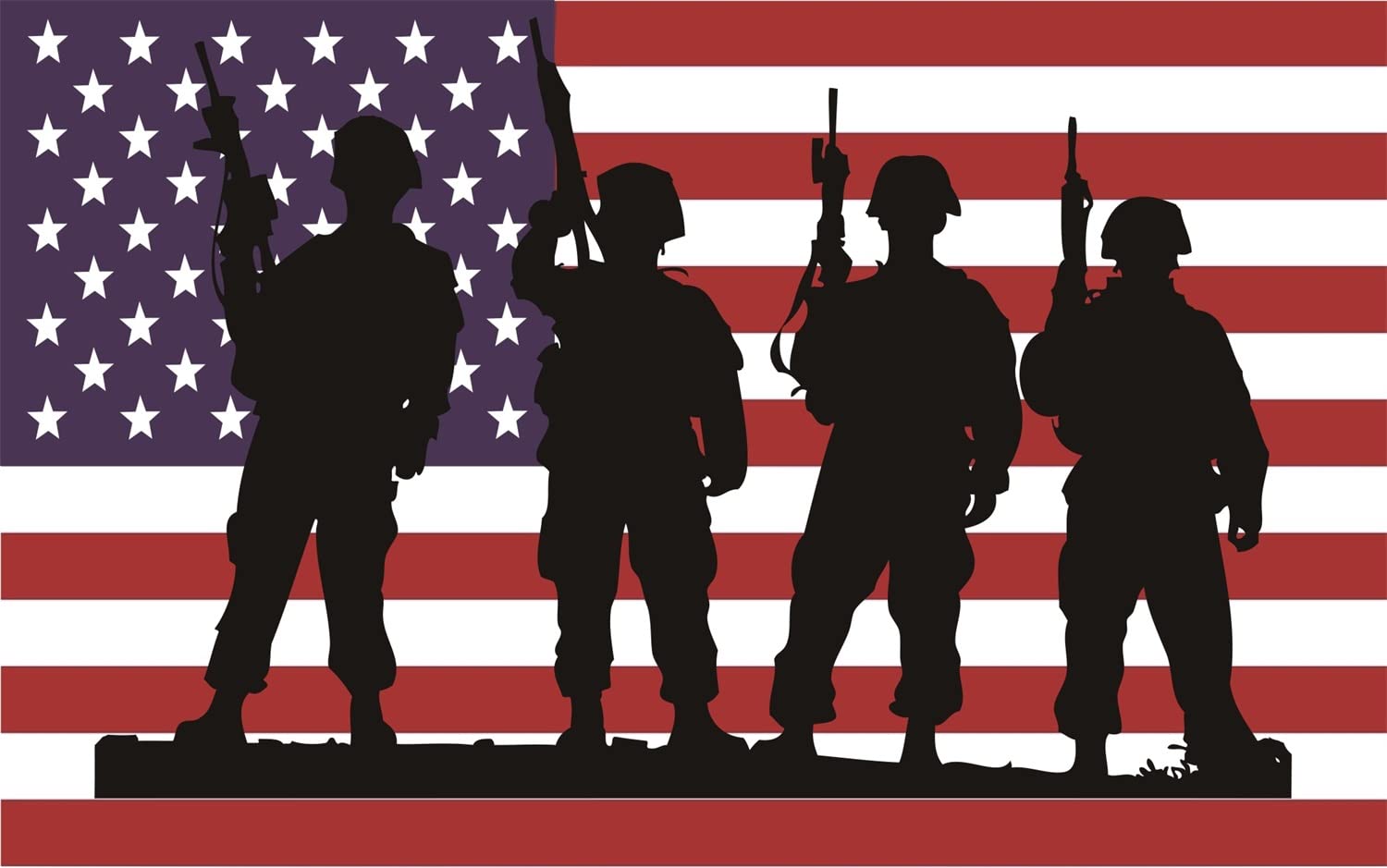 BELECO 7x5ft Fabric American Flag Army Soldier Backdrop Patriotic Military Soldiers Veterans Day Memorial Day Photography Background Independence Day