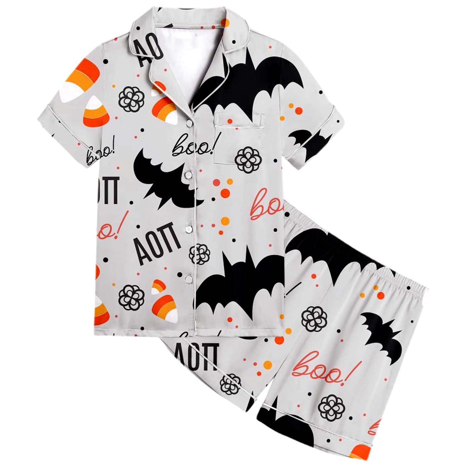 Halloween kurzärmelig mit Aufdruck für Trick-Outfit Party schlafanzug Set