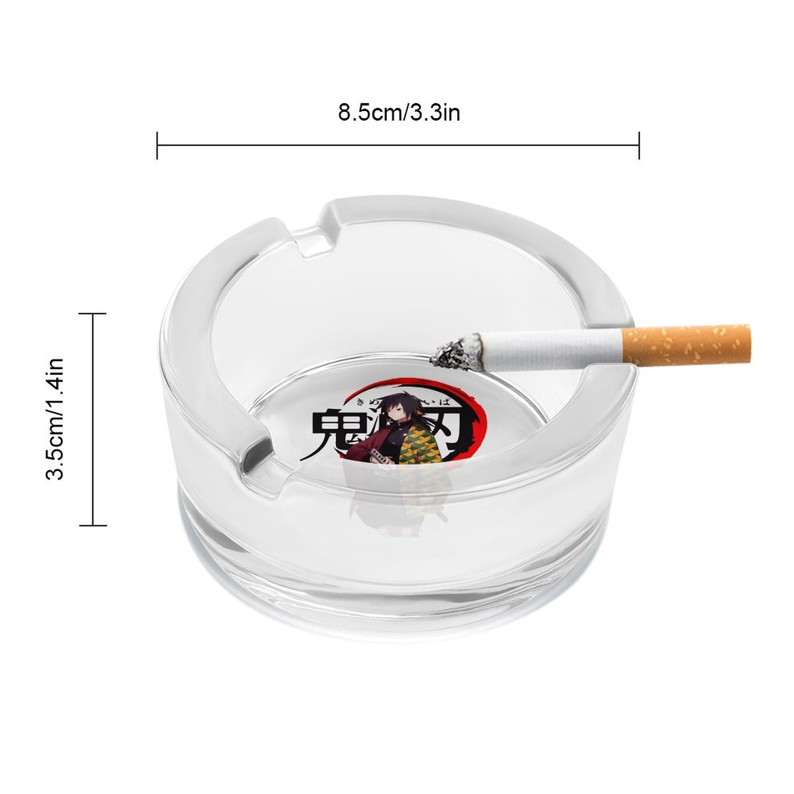 Amazon.co.jp: 灰皿 鬼滅の刃 水柱 冨岡義勇 ガラス 卓上 たばこ灰皿