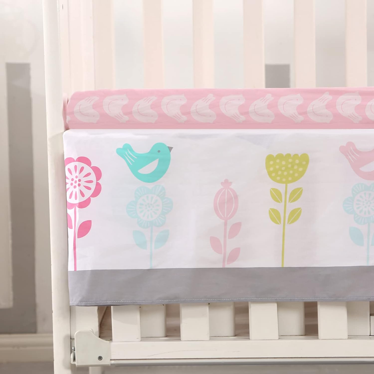 Wowelife Bedding Set Flowers and Birds for Boys and Girls Crib Bedding Set (Green) : Baby