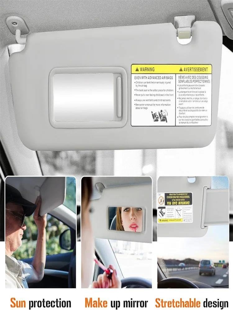 sombrilla de Coche Parasol Coche para Toyota para RAV4 2004 2005 Parasol Lado Izquierdo del Conductor 74320-42420-B0 7432042420B0 Parasoles para Coche (Color : Grey Left)
