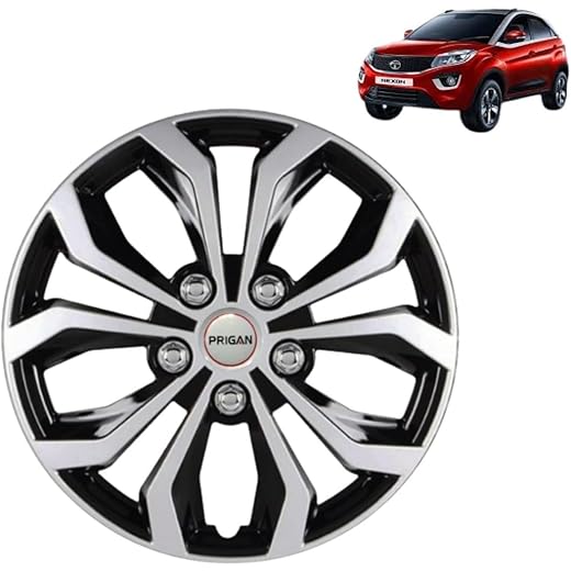Nexon Black Silver Wheel Cover 16 Set of 4