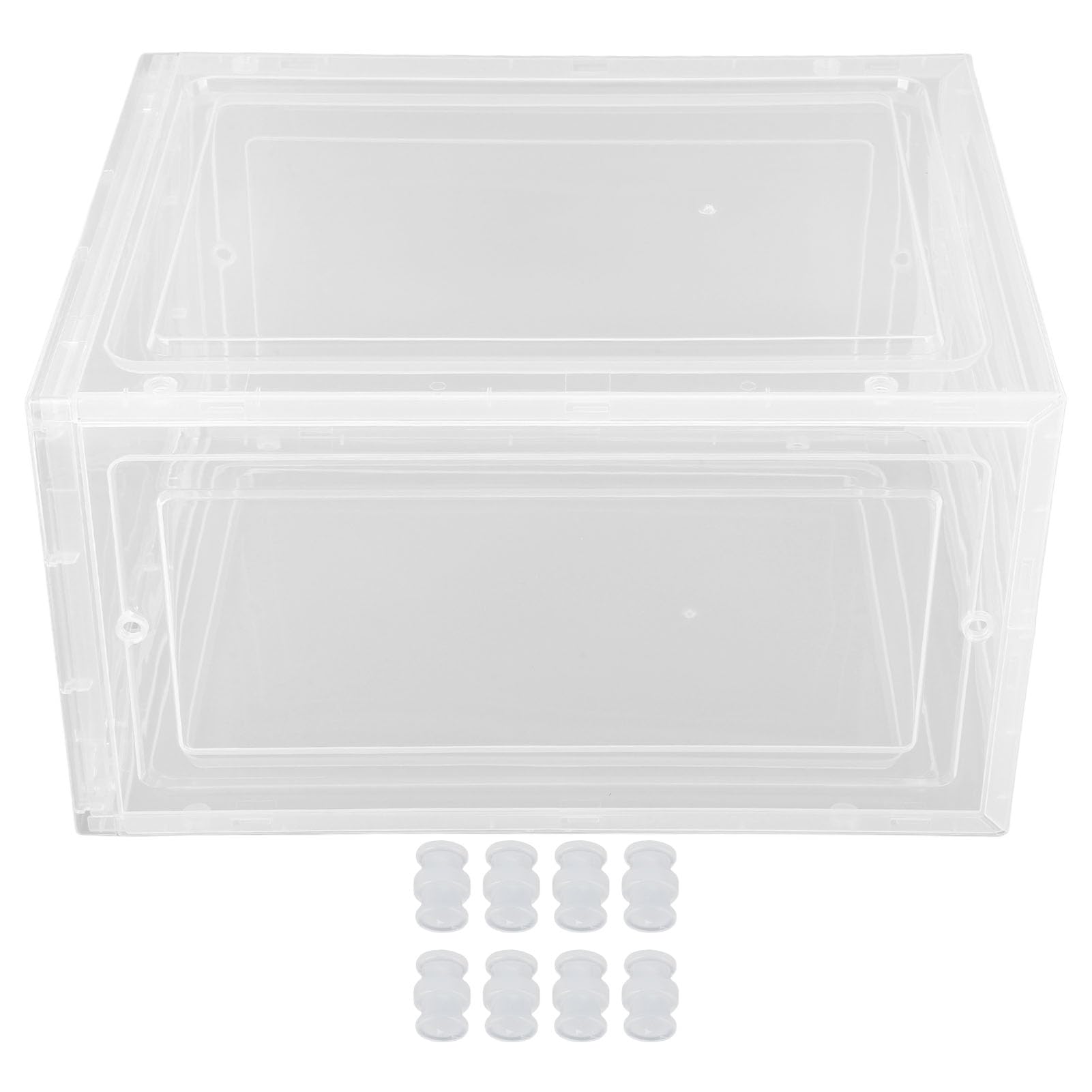 (similar ) Clear Acrylic Stackable Large Capacity Shoe Storage Box Organizer for Closet