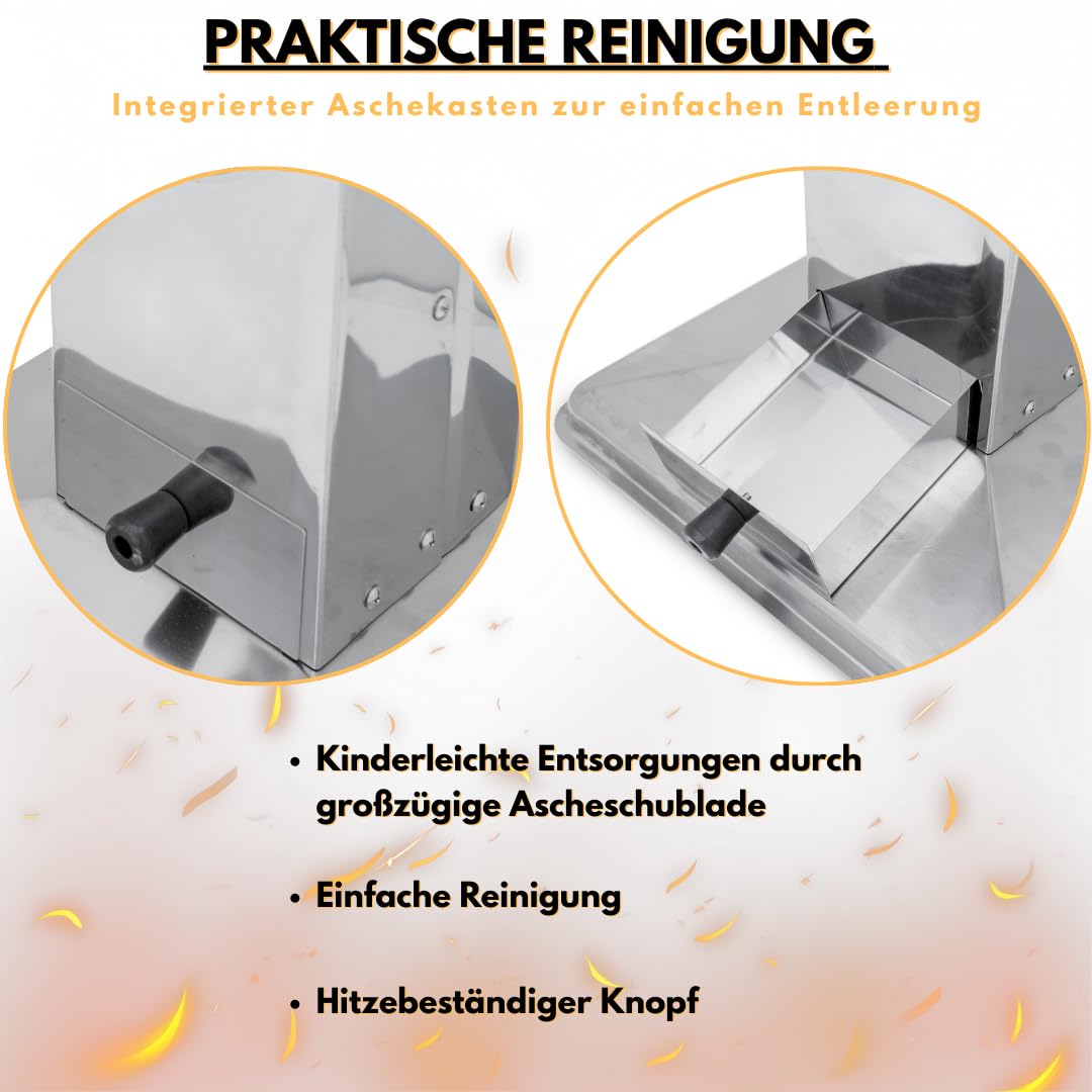 ACTIVA Holzkohlegrill Erfurt I Premium Holzkohle Grill inkl. hochwertigem & verchromtem Grillrost I Robuster Kohlegrill für ein einzigartiges Grillerlebnis
