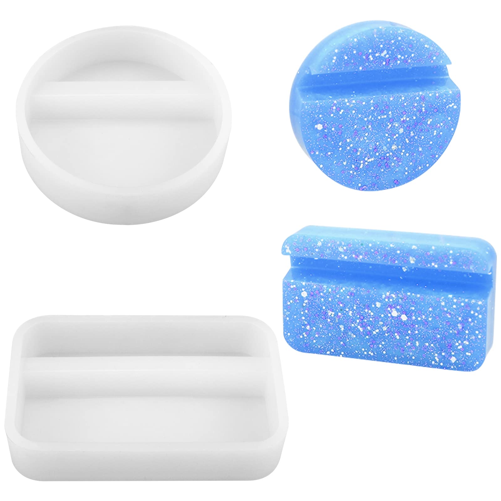 2 Pcs Handmade Cell Phone Bracket - Silicone Mold & Epoxy Resin Moulds for DIY Craft & Jewelry Making