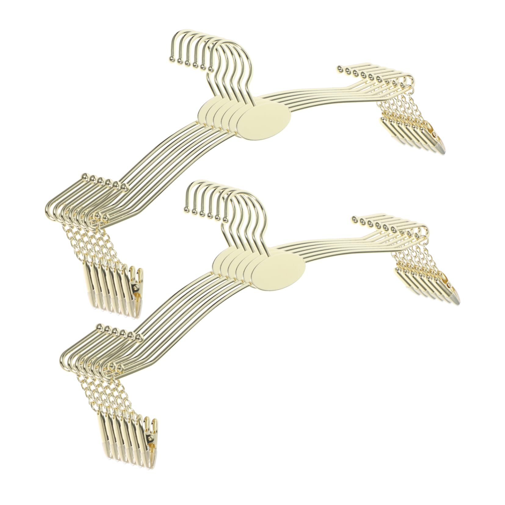 Happyyami Space-Saving Bra Hangers Gold 10pcs Gold Hangers for Clothes Clip for Bra Lingerie Organizer
