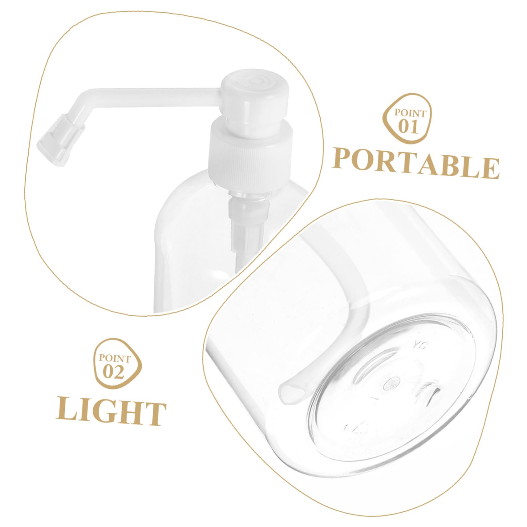 MAGICLULU 3 Set Dispenser Pompa Ricaricabile Bottiglie Trasparenti Per Shampoo E Lozione Design Pratico Con Pompa Per Uso E Flaconi Vuoti Per Cosmetici E Detergenti 2 Pezzi*3
