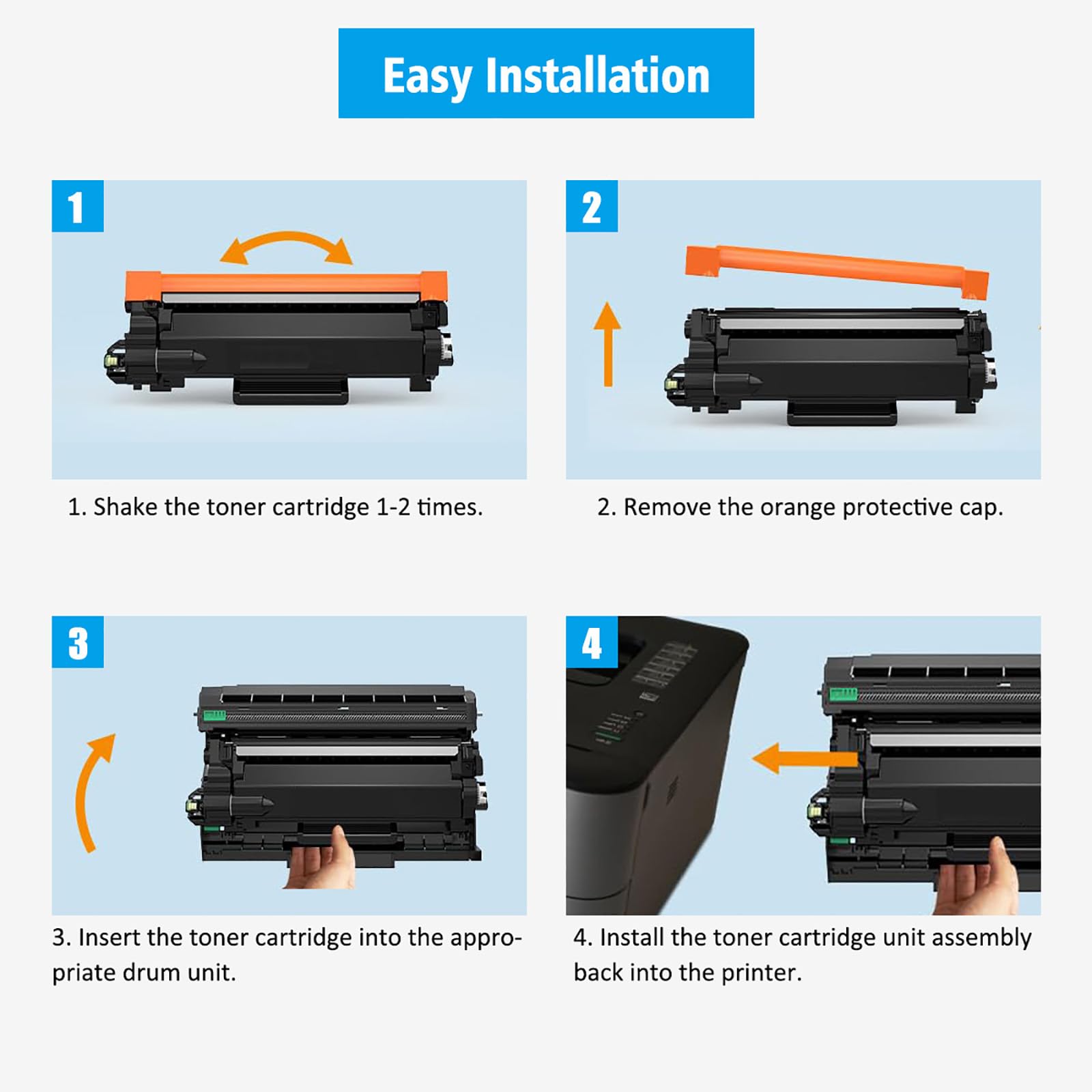 Yowell TN2510 TN2510XL toner met chip compatibel met Brother TN-2510XL TN2510 XL voor MFC-L2800DW MFC-L2835DW HL-L2400DW HL-L2445DW HL-L2447DW DCP-L2660DW DCP-L2665DW DCP-L2627DW (2-zwart