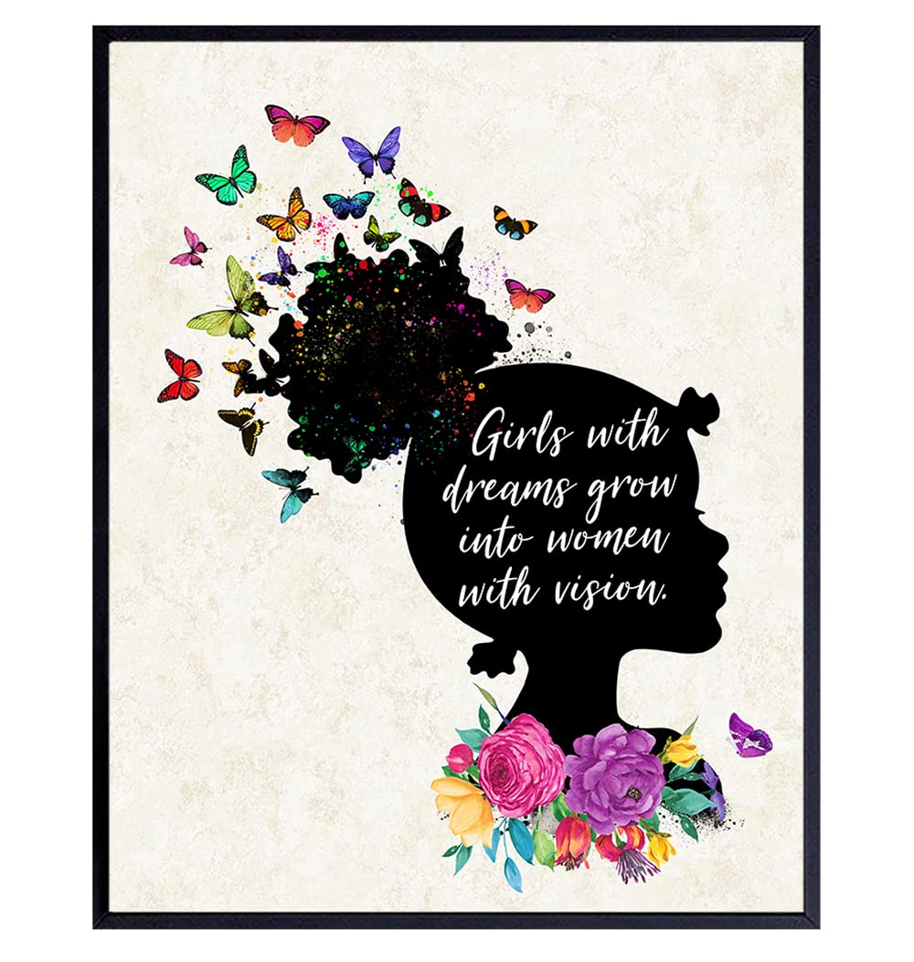 Buy African American Girls Motivational Wall Art Black Art Inspirational Poster Teens