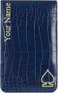 Crocodile Pattern Golf Scorecard Holder and Yardage Book Cover Case Protector Also Accept Custom Order with Your Name Stitched Customization Version