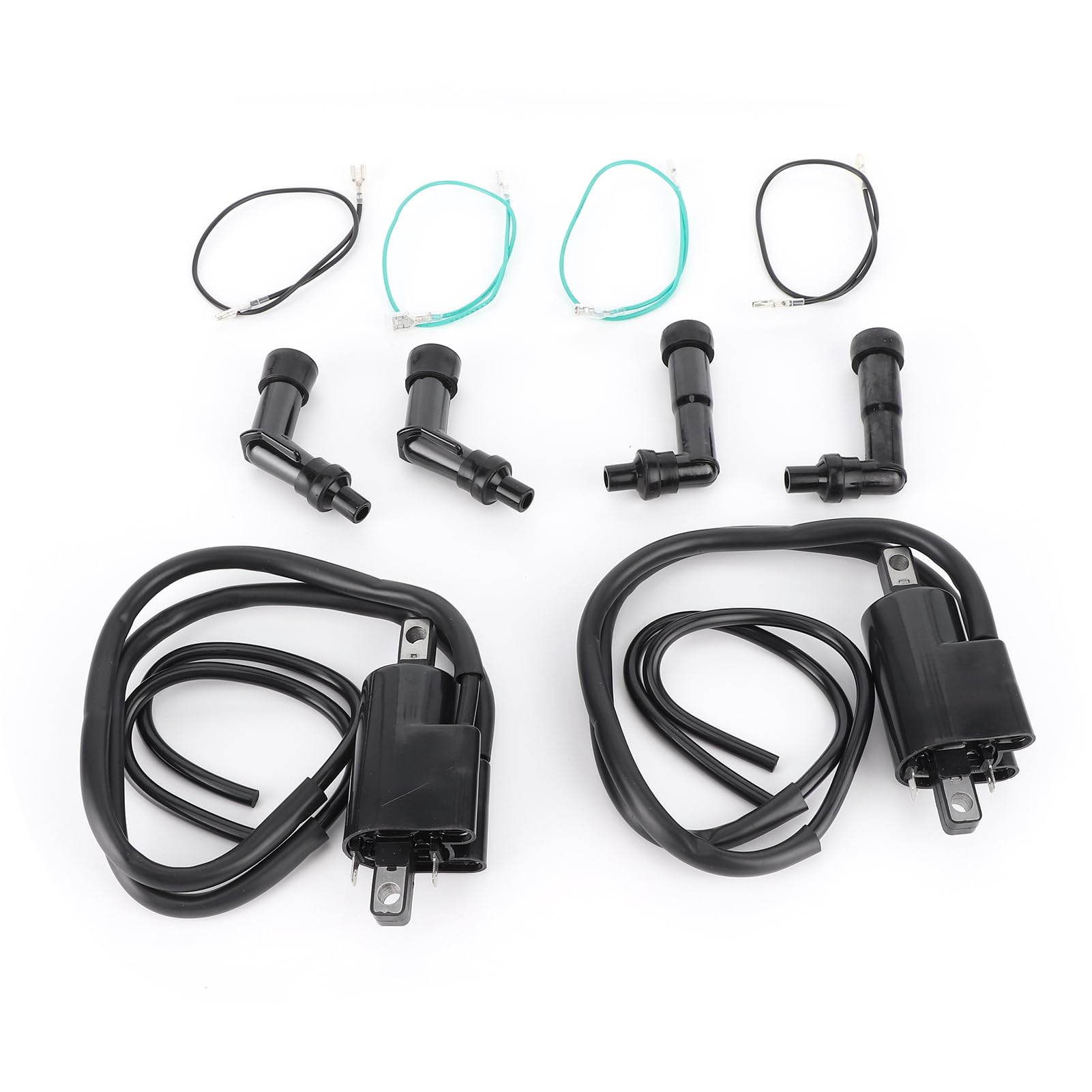 Bobina di accensione compatibile con CB350F CB400F CB500 CB550 - Set cappucci candela 30510-333-013 30520-333-013, sostituzione affidabile e di alta qualità
