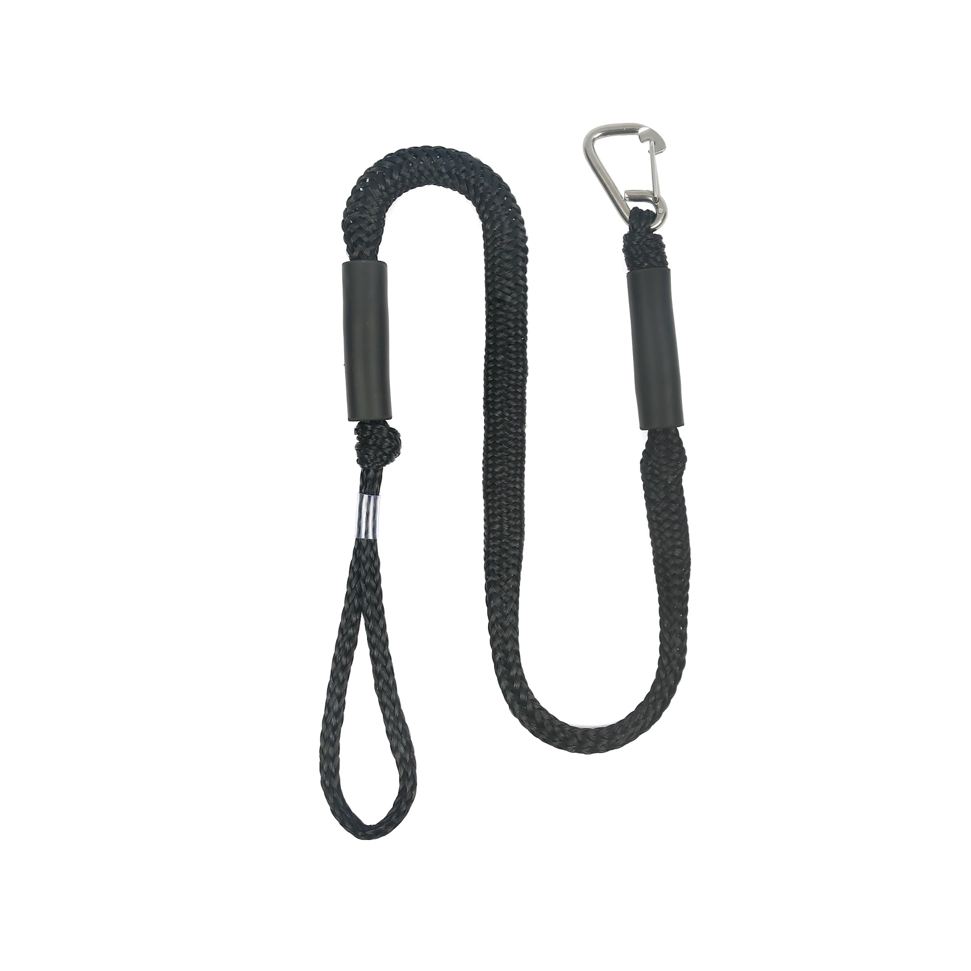 Bungee-Dockleine für Boot, 1,2 m Festmacher mit Haken für Boote, dehnbares Dock-Seil, Zubehör, Ponton, Jetski, Kajak-Zubehör mit Clip aus 316 Edelstahl (blau) (rot und weiß), 2 Stück