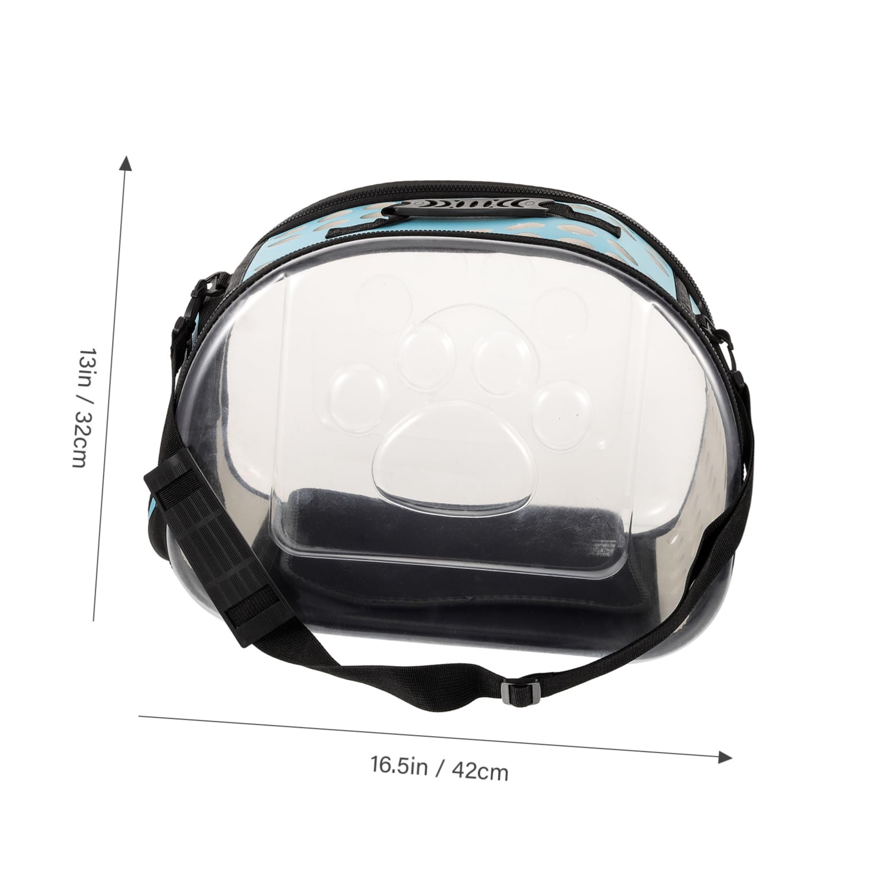 Pet Carrier Backpack Trasparente in Eva Blu per Viaggi | Strap Regolabili Fibbia, Design Zaino, per Escursioni e Campeggio, Struttura Stabile