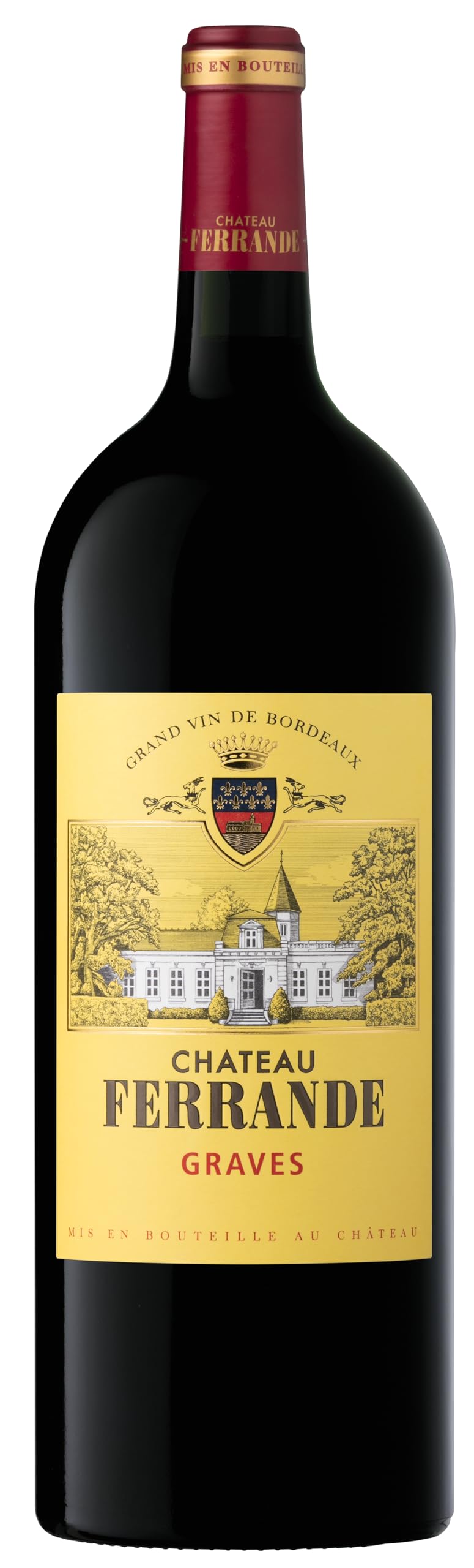 Coffret Cadeau Caisse Bois - MAGNUM Château Ferrande - AOP Graves - Vin Rouge - 1,5 L (Lot de 6)