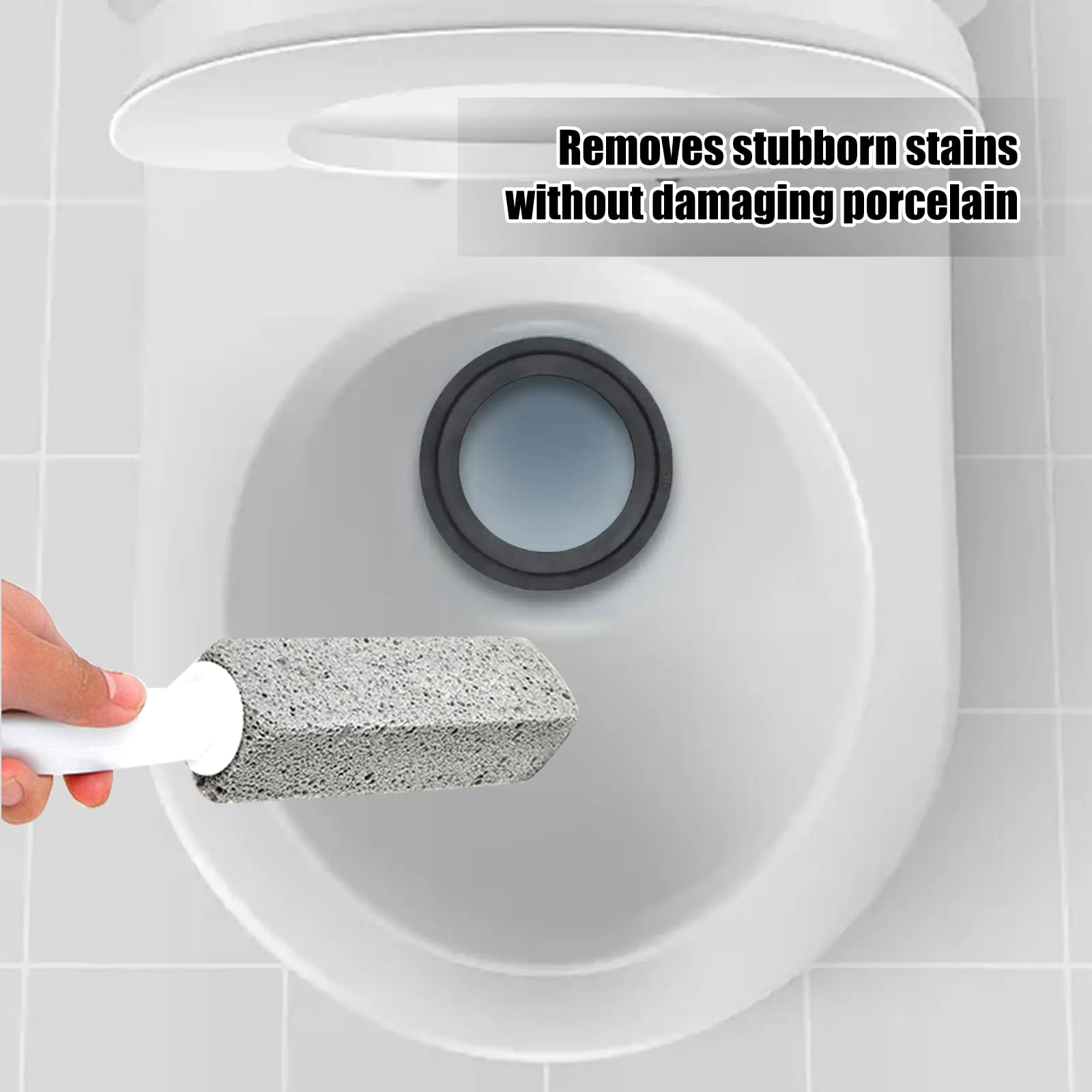 4 Spazzole In Pomice Per Pulizia - Con Manico Lungo E Corto - Per WC, Piastrelle, Macchie Ostinate - Foto 4