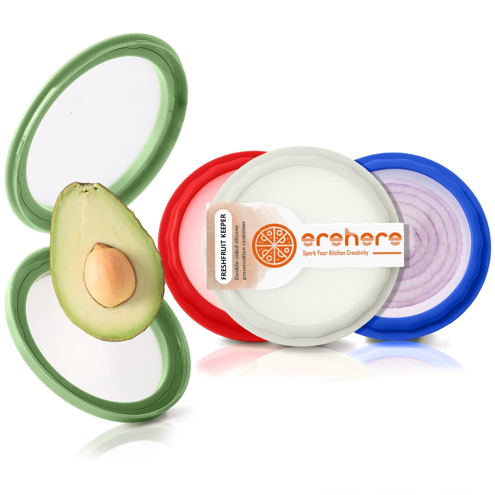 Erehere 4-Piece Airtight Food Storage Containers Set &ndash; Avocado Saver
