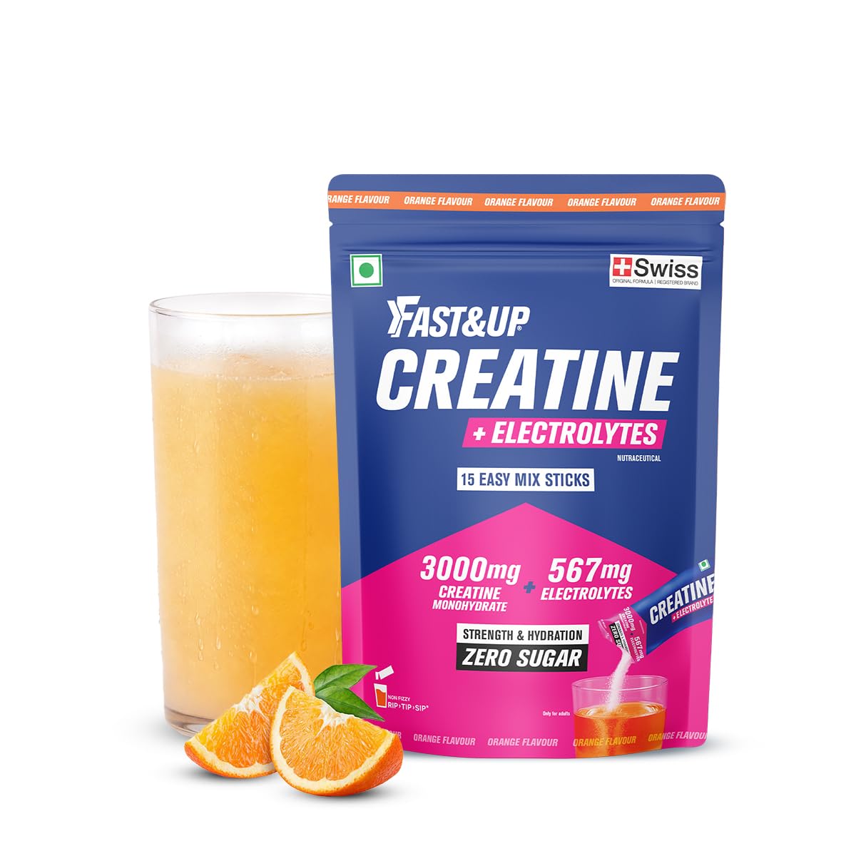 Fast&Up Creatine Effervescent Tablets | Rapid Absorption | Orange Flavour | Creatine Monohydrate for Strength, Power, Recovery & Lean Muscle Gain | 20 Tablets — Amazon image 9