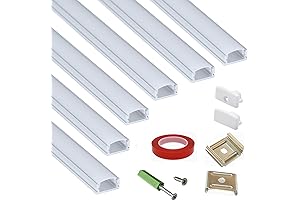 Edge Lit Diffuser Channel: Surface Mounted Aluminum SLEEK LED Channels for Brighter, Wider Light Distribution