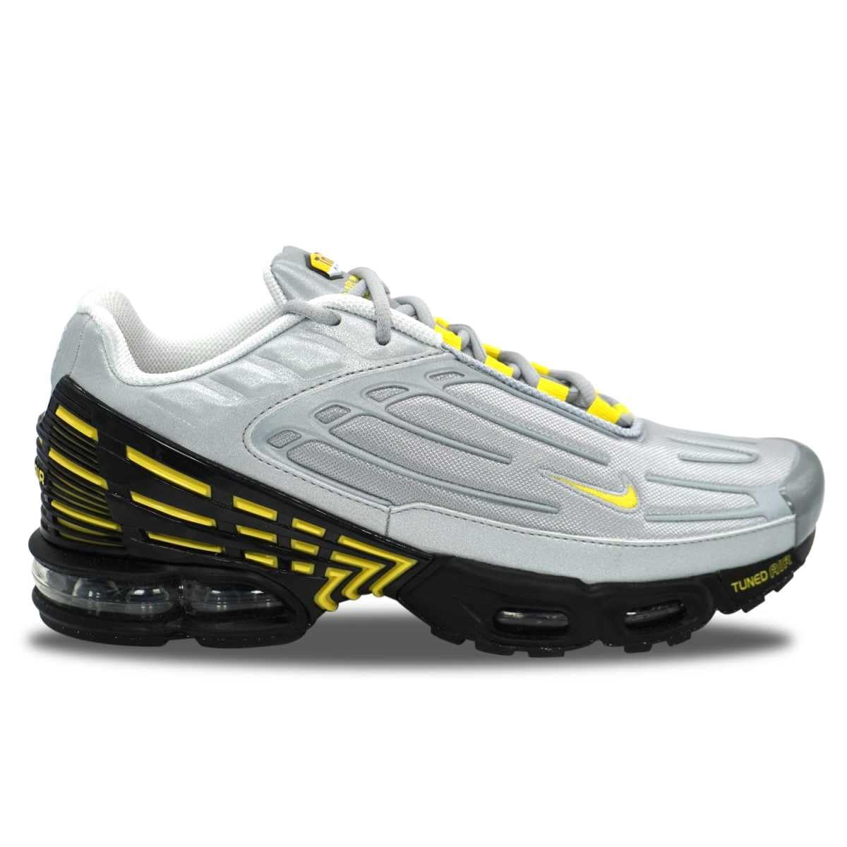 NIKE Air MAX Plus III Metallic Silver Black Yellow - 47