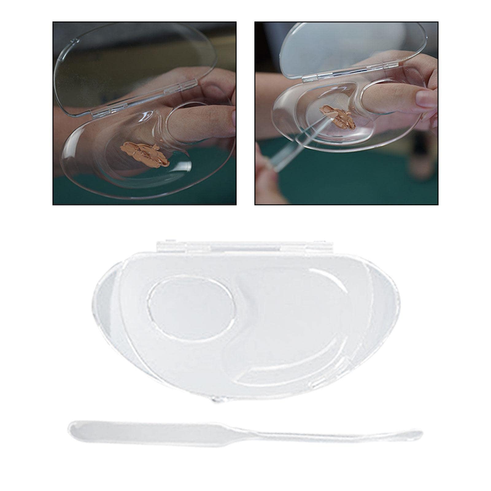 Juego de 10 paletas de mezcla de base de maquillaje acrílico con kit de varillas accesorios duraderos