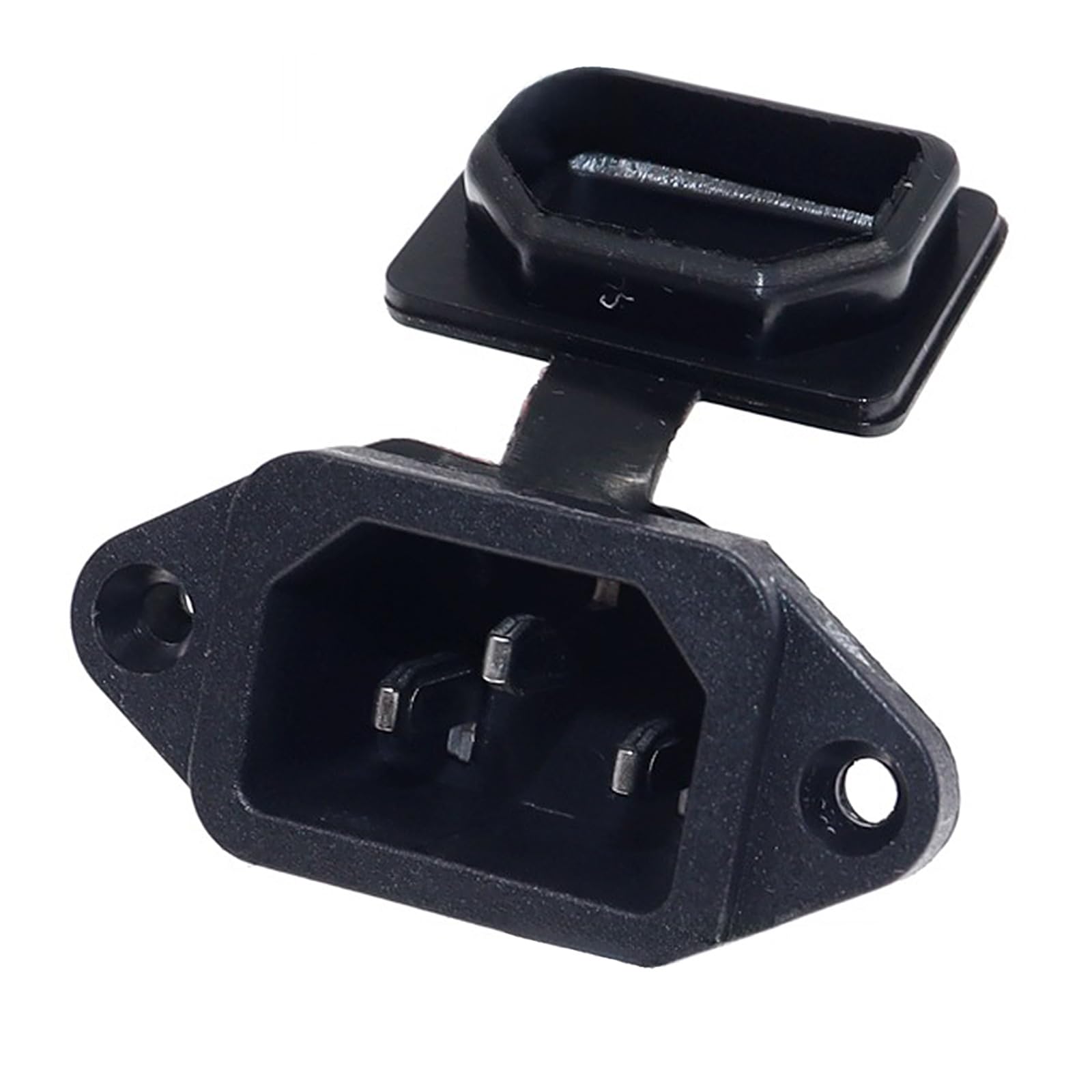 C14 Panel Mount Plug Adapter AC 250V 10A 3 Pins IEC Inlet Module Plug Power Connector Socket with Cover