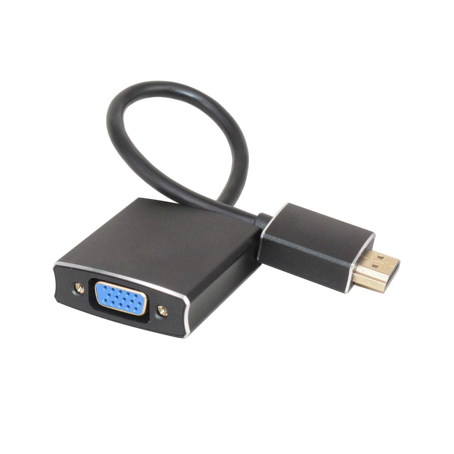 visiPower 1080P HDMI to VGA Adapter Converter Power Adapter Cable Digital Signal to Analog Signal for Computer/TV/Projector