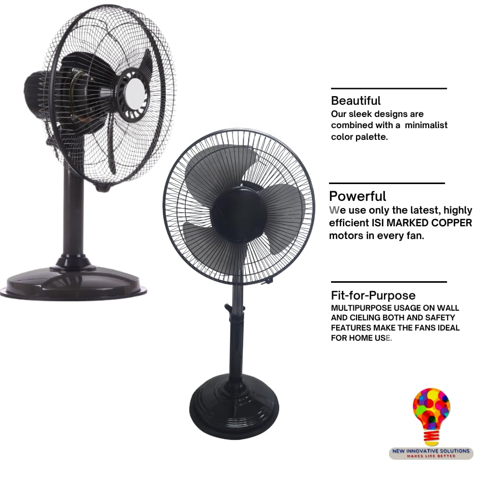 Image of STARVIN High Speed 2400 RPM 300mm Bullet Fan /Pedestal Fan /Farrata Fan with Adjustable Height 1 Year Warranty || Metal body Fan ||YT56