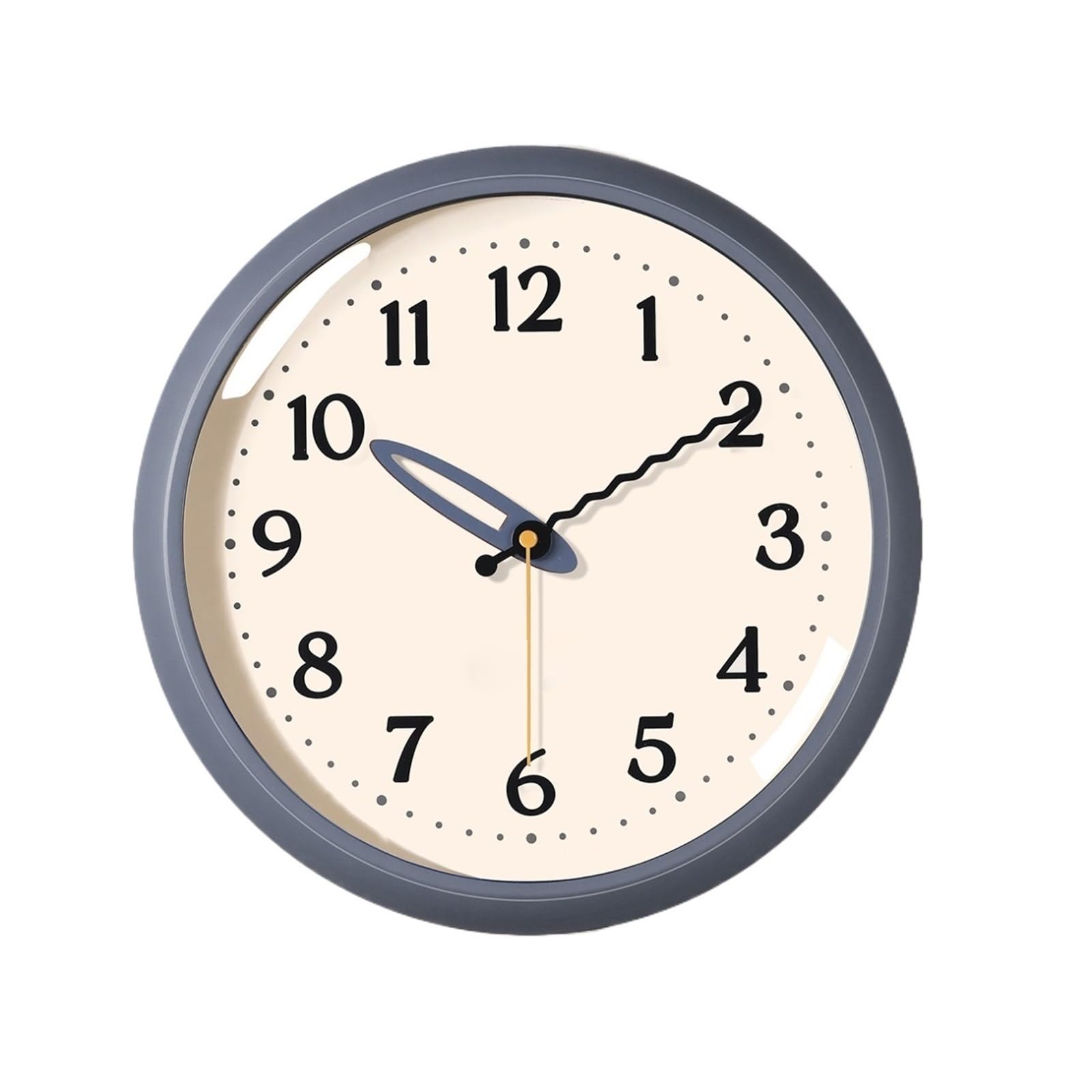 Aioneer Wall Clock Minimalist Wall Clock Silent Battery Powered For Home Use Large Font-Gris