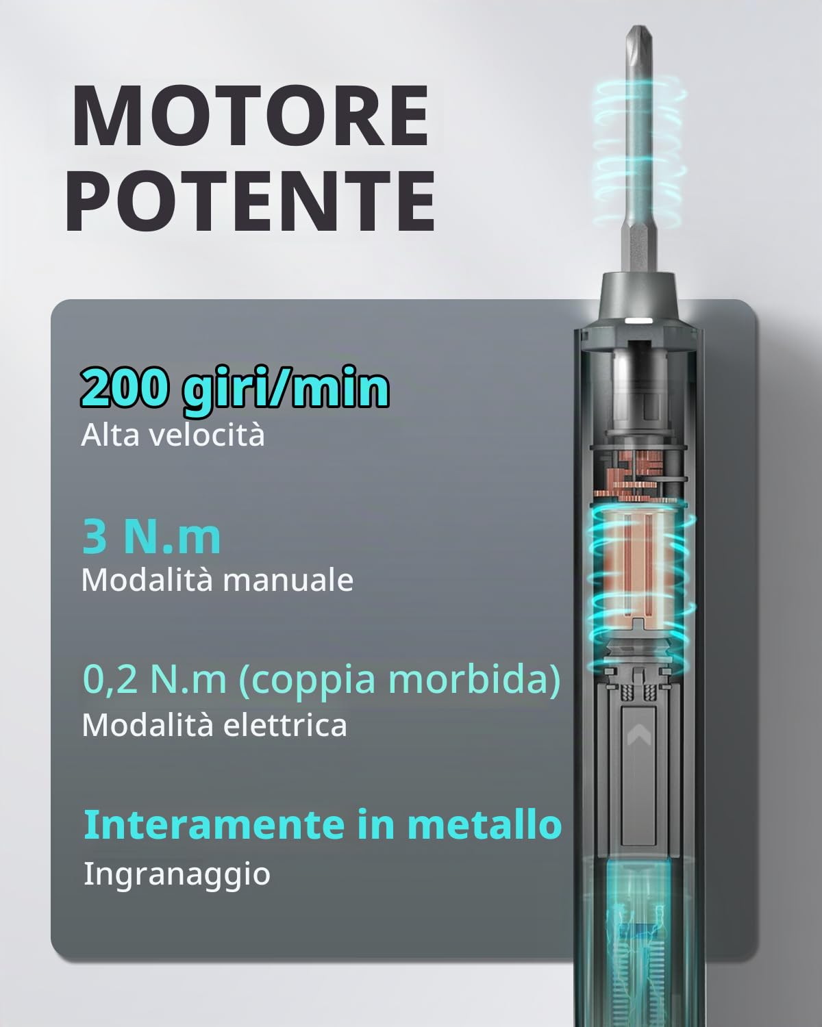 mini cacciavite elettrico, set di cacciaviti di precisione con punte magnetiche 48 in 1, luce LED, contenitore magnetico, adatto per la riparazione di PC, telefono, orologio, laptop
