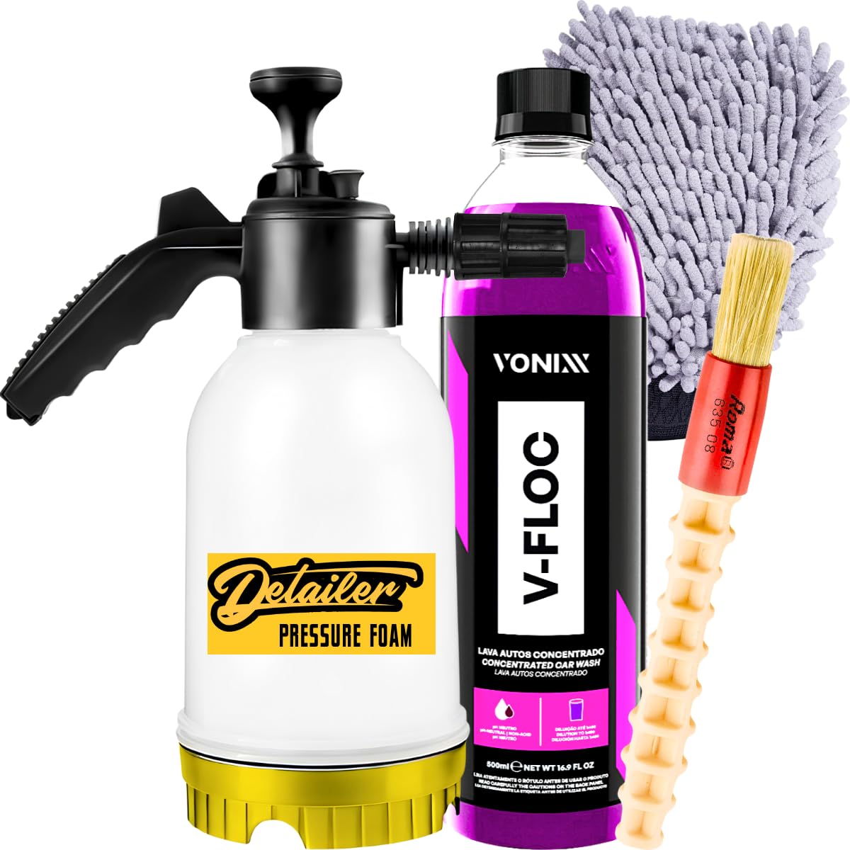Pulverizador Manual Espuma Detailer Snow Foam + Shampoo V-floc 500