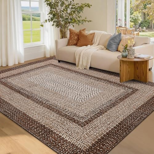 LUXLOOM 5x7 Braided Print Rug