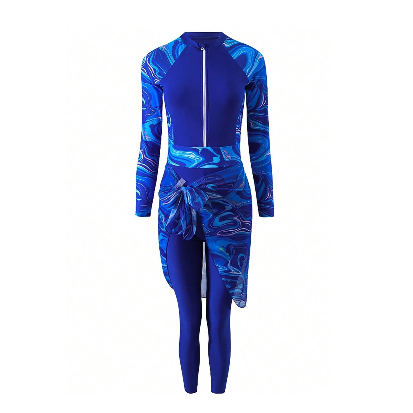 Costume da bagno musulmano da donna lungo con protezione solare e burkini, costume da bagno a maniche lunghe, 3 pezzi, top da nuoto, costume da bagno Hijab, costume da bagno, sport, spiaggia
