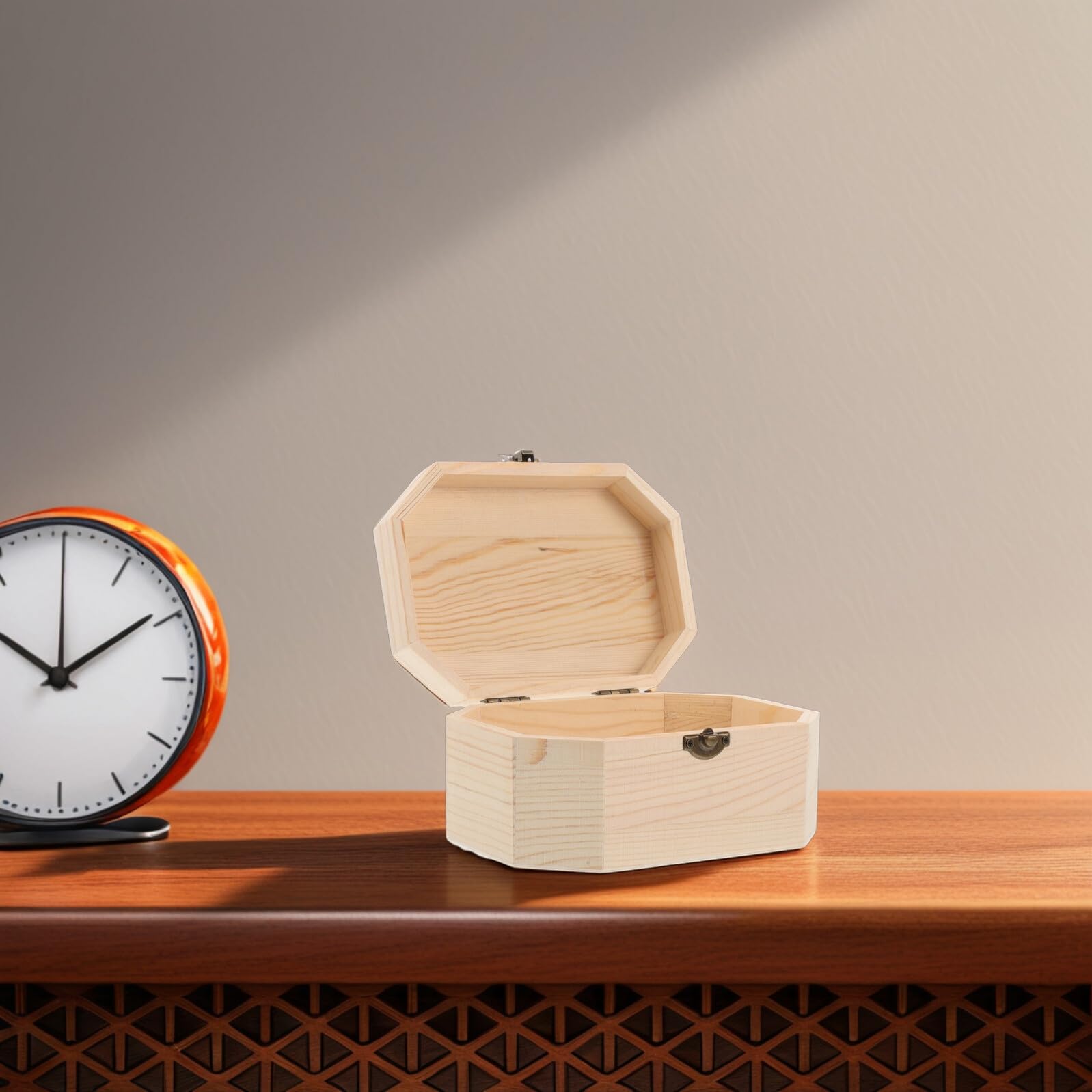 Gatuida 3 Piezas Joyero de Madera Caja de Madera para Joyería Vintage Hecha Mano para Guardar Anillos de Boda y Objetos para Regalos