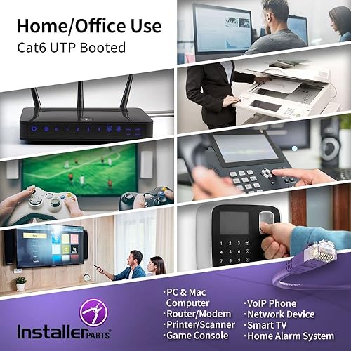 Miniatura 5 de InstallerParts - Cable Ethernet CAT6 Cable UTP con bota de plástico moldeada serie profesional  10 GigabitSeg RedCable de Internet de alta