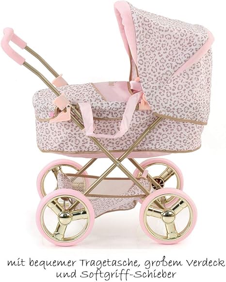 leopard print dolls pram