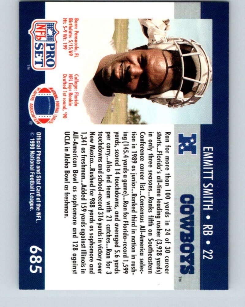 Amazon.com: Emmitt Smith 1990 Pro Set Rookie Football Card #685
