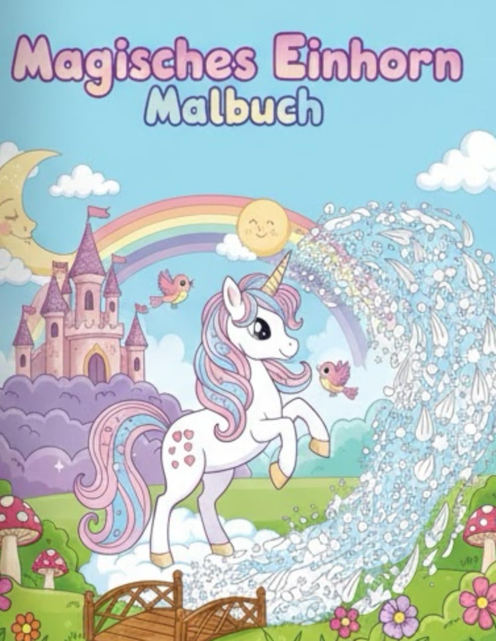 Einhorn Ausmalbuch: Magisches Malbuch für Kinder