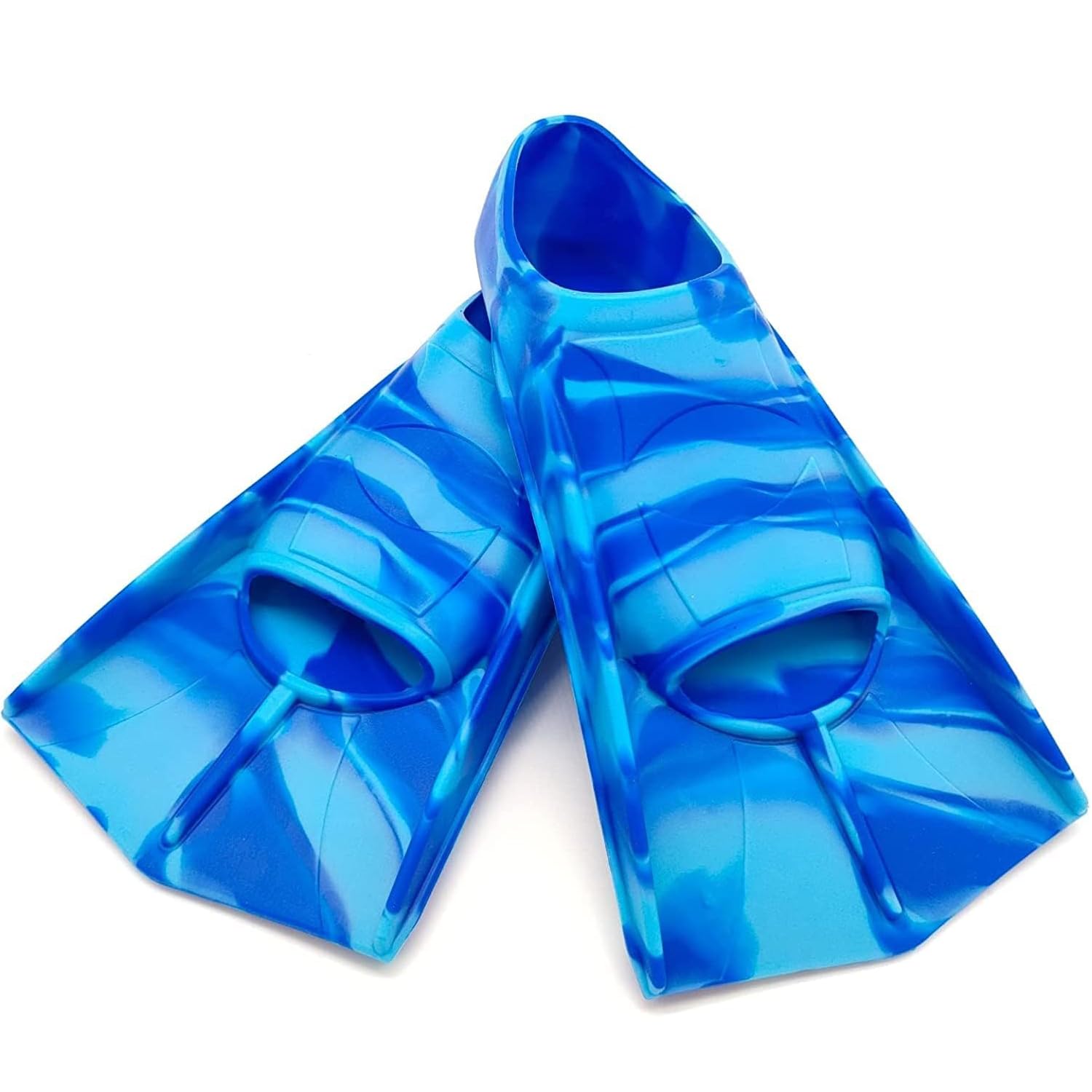 X spring Swimming Training Fins, Comfortable Silicone Swim Fin, Increase Speed and Endurance, Anti Slip Design, for Swimming and Diving, Size Suitable Beginners Kids Girls Boys, Fit Feet Size 27-29