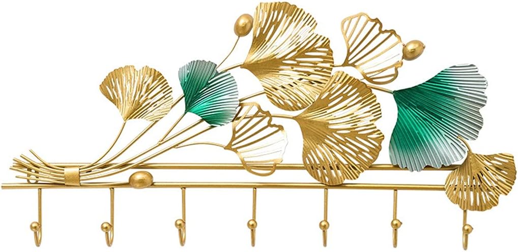 Wrought Iron Wall Key Storage Decoration Coat Hook Personality Wall Hanging Porch Entrance Door Coat Hook(70x34cm)