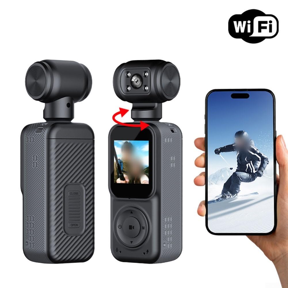 4K Body Camera con visione notturna grandangolo 130° (nero)