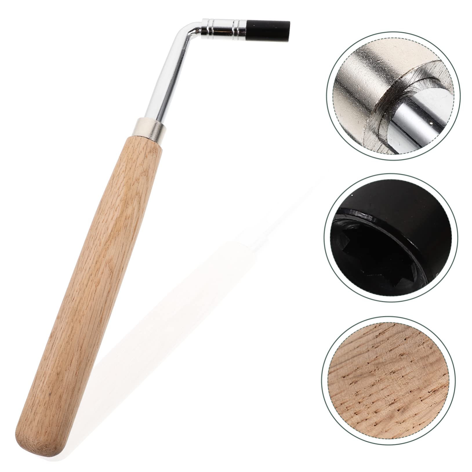 Llave Inglesa para Piano Herramienta de Afinación Confiable Fácil de Usar y Transportar Mango de Madera Adecuado para Reparación de Instrumentos de Cuerda