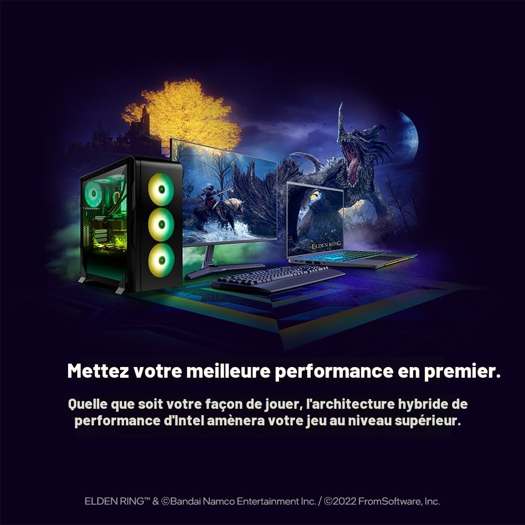 Intel® Core™ i5-12400F, processeur pour PC de bureau 18 Mo de cache, jusqu'à 4,40 GHz